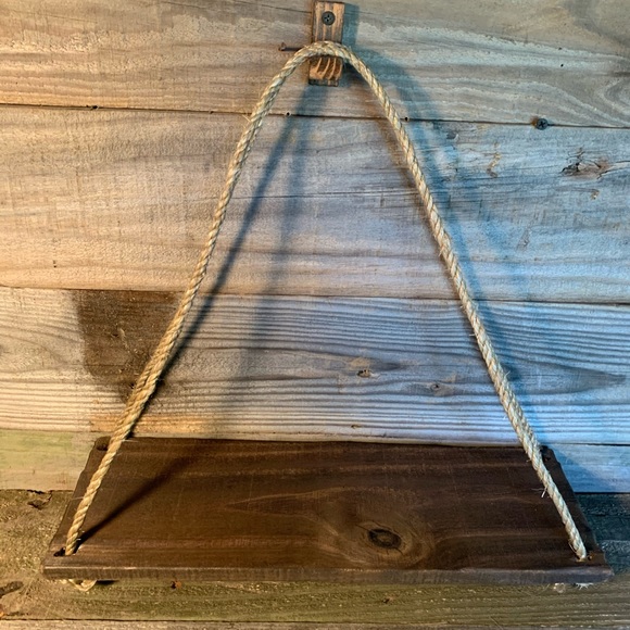 Farmhouse decor rustic Hanging Shelf - Picture 2 of 3